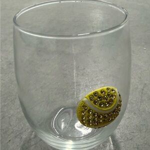 The Queens Jewels Bling Tennis Ball Stemless Wine Glass